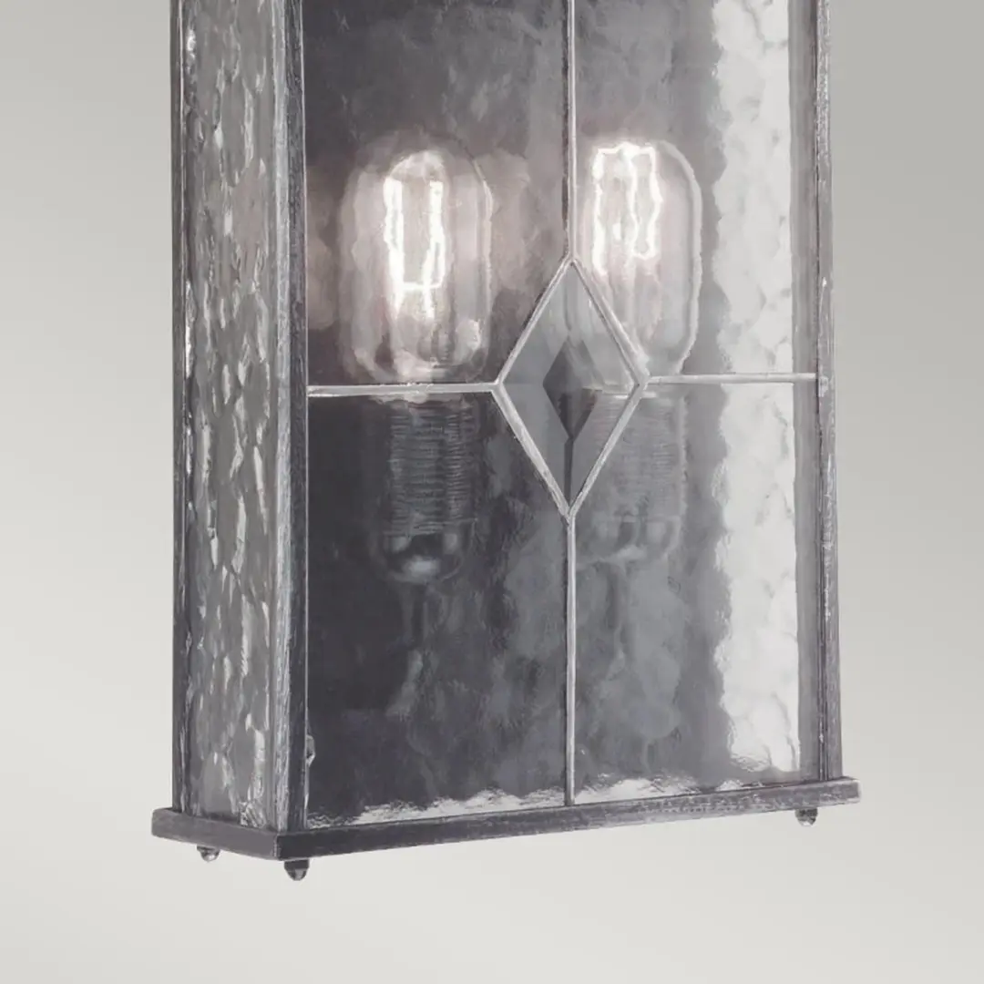 Elstead Lighting Wexford LED Buitenlamp 2xE27 60W - Dimbaar - Zwart/Zilver