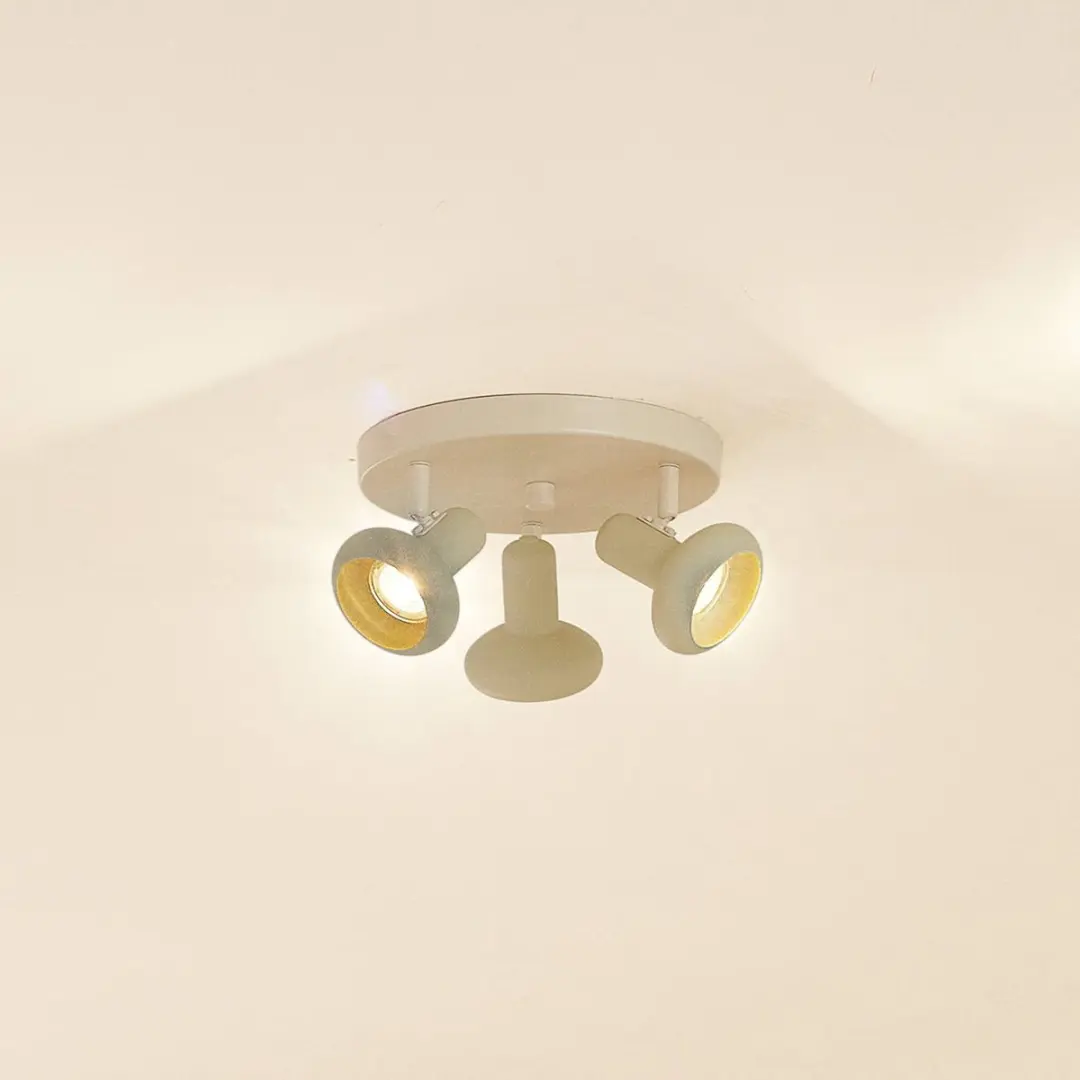 Lindby Buitenspot 3-lichts GU10 - 23cm - Beige/Lichtgroen