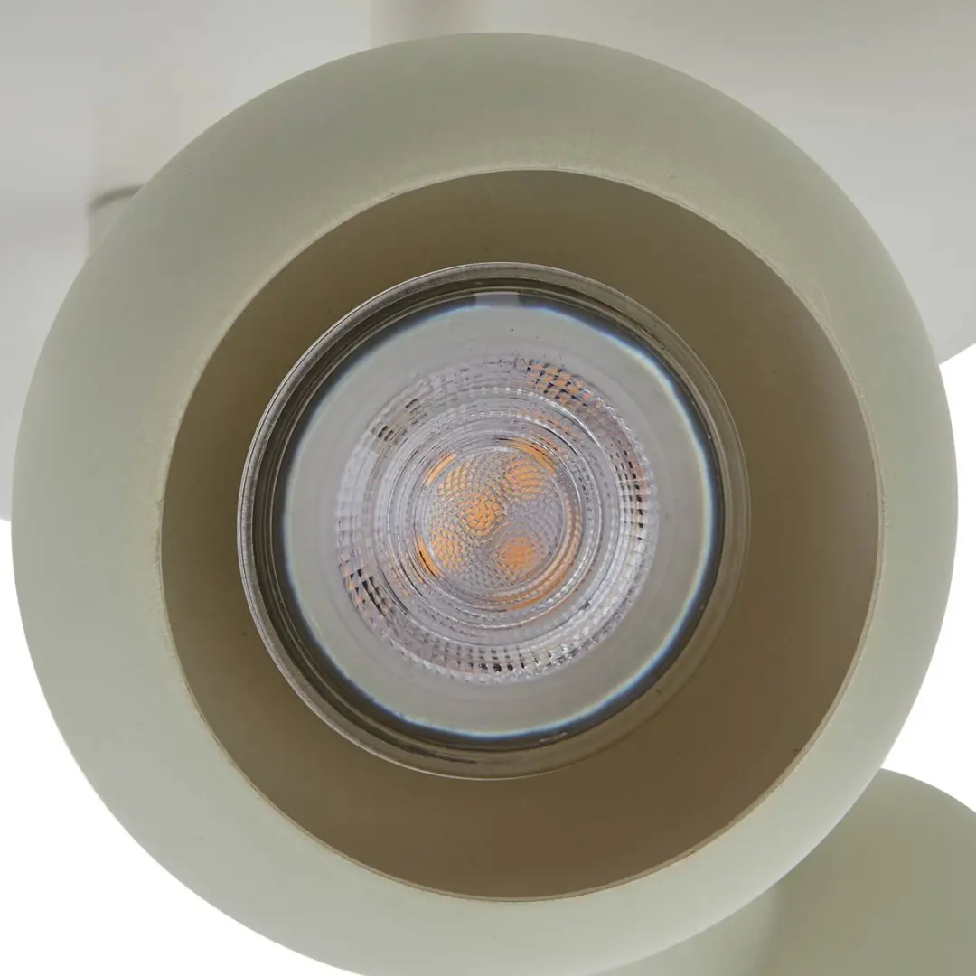 Lindby Buitenspot 3-lichts GU10 - 23cm - Beige/Lichtgroen