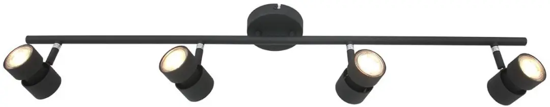 Steinhauer Spot Natasja 7904ZW Plafondspot - 4 Lichtpunten - 90cm - Zwart
