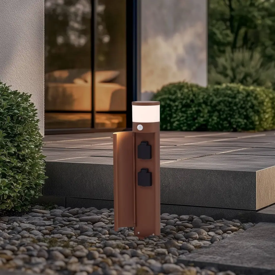Lucande Padverlichting Zuillamp - 8W G9 - Roestkleurig/Wit