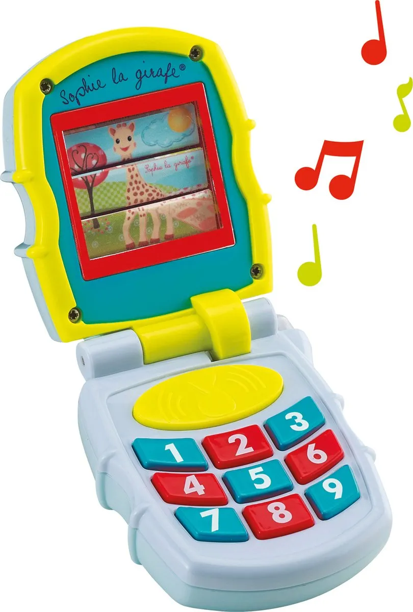 Sophie de Giraf Muziek Telefoon L4PC-00082685 - Blauw/Geel/Rood - afbeelding 6 van 6