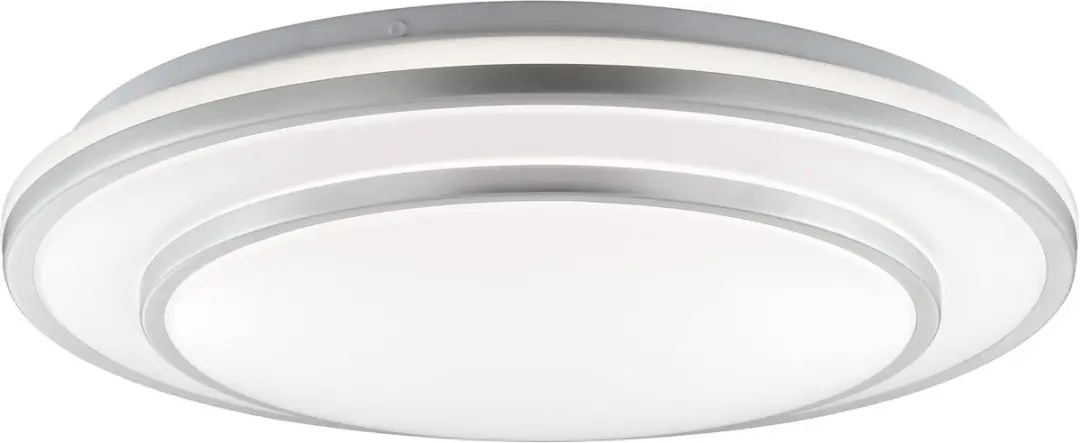 Brilliant Luciano Plafondlamp Ø39cm - 10W LED - 4000K - Zilver/Wit