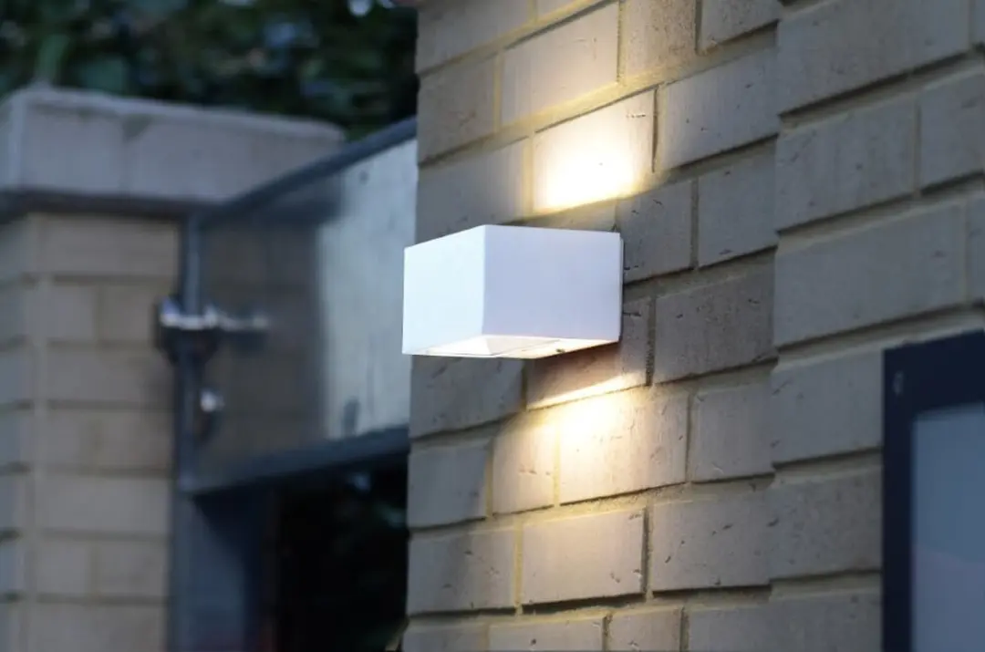 Lutec Gemini LED Wandlamp Buiten - 2 Lichtpunten - Mat Wit