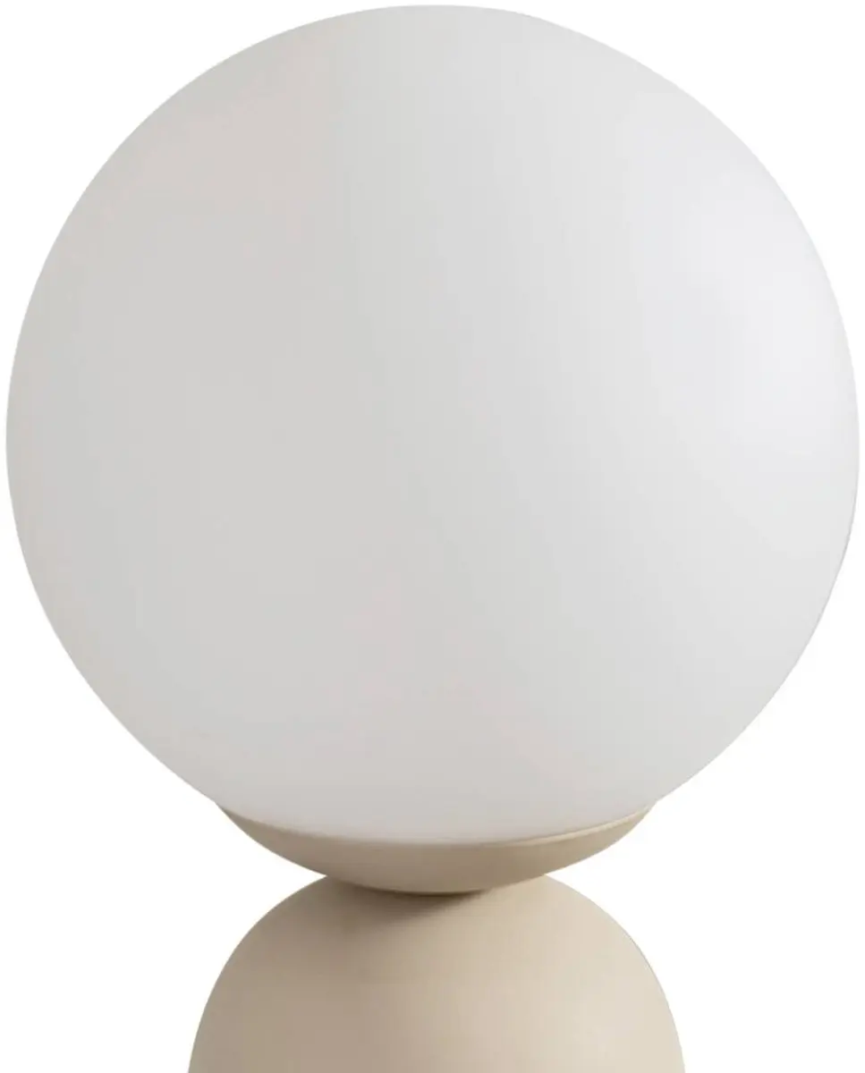 Lindby Tafellamp 1 Licht E27 - 39cm - Wit Mat/Beige