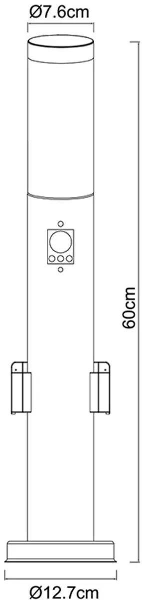 Globo Boston I Vloerlamp - Staal Ø13cm - E27