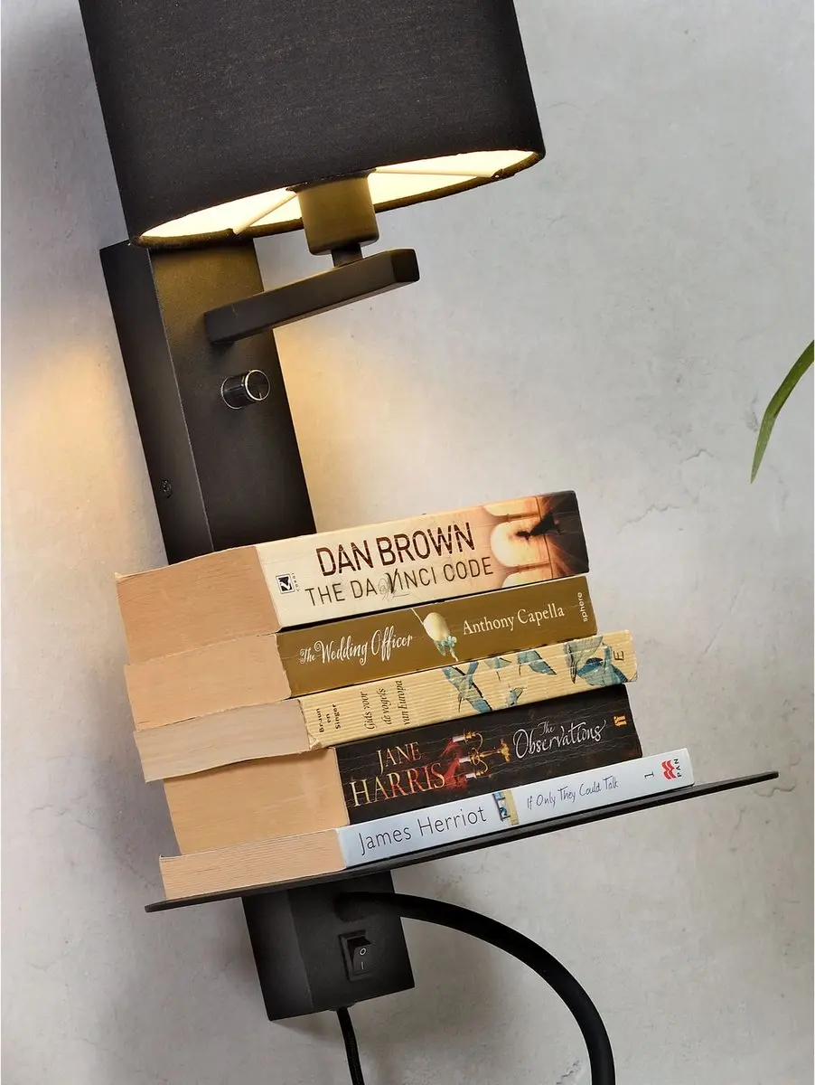 it's about RoMi Wandlamp Florence - Naturel/Zwart