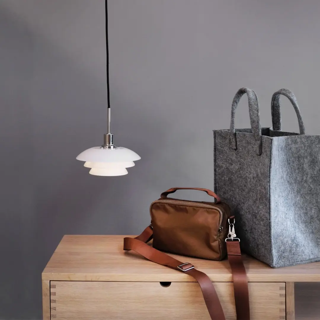 Dyberg Larsen DL20 Hanglamp - Opal 20x9cm Staal 5W Wit