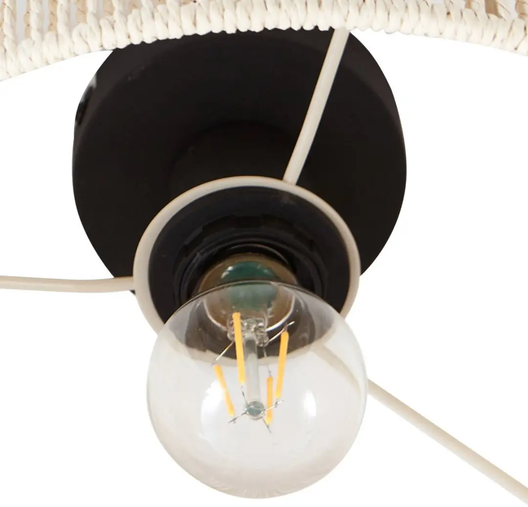 Lindby Plafondlamp 1 Licht - Ø45cm - Beige/Zwart