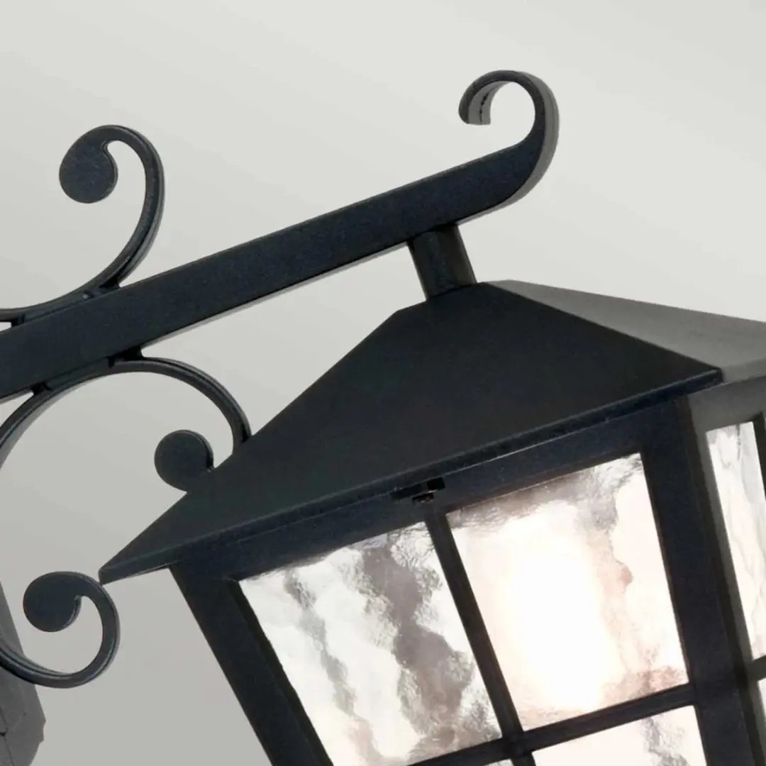 Elstead LED Wandlamp Canterbury E27 60W - Dimbaar - Zwart