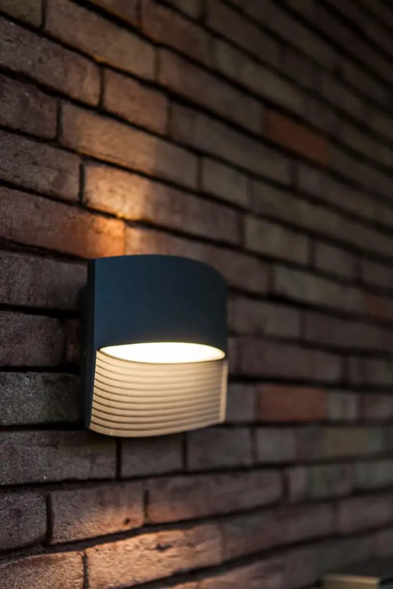 Lutec Wandlicht Lotus 11W - Donkergrijs
