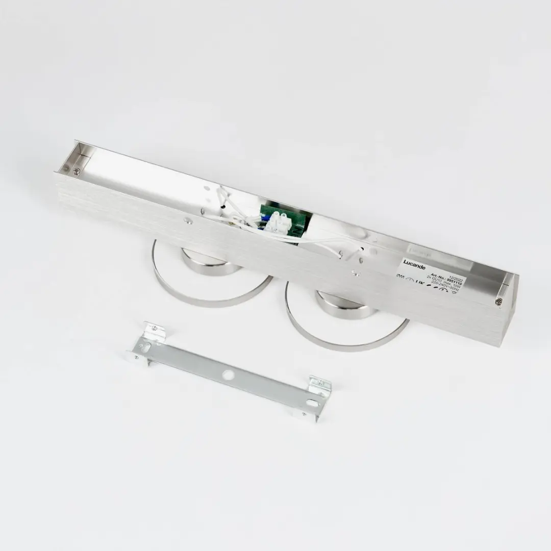 Lucande Plafondlamp 2 Lichtpunten GU10 7W - Nikkel