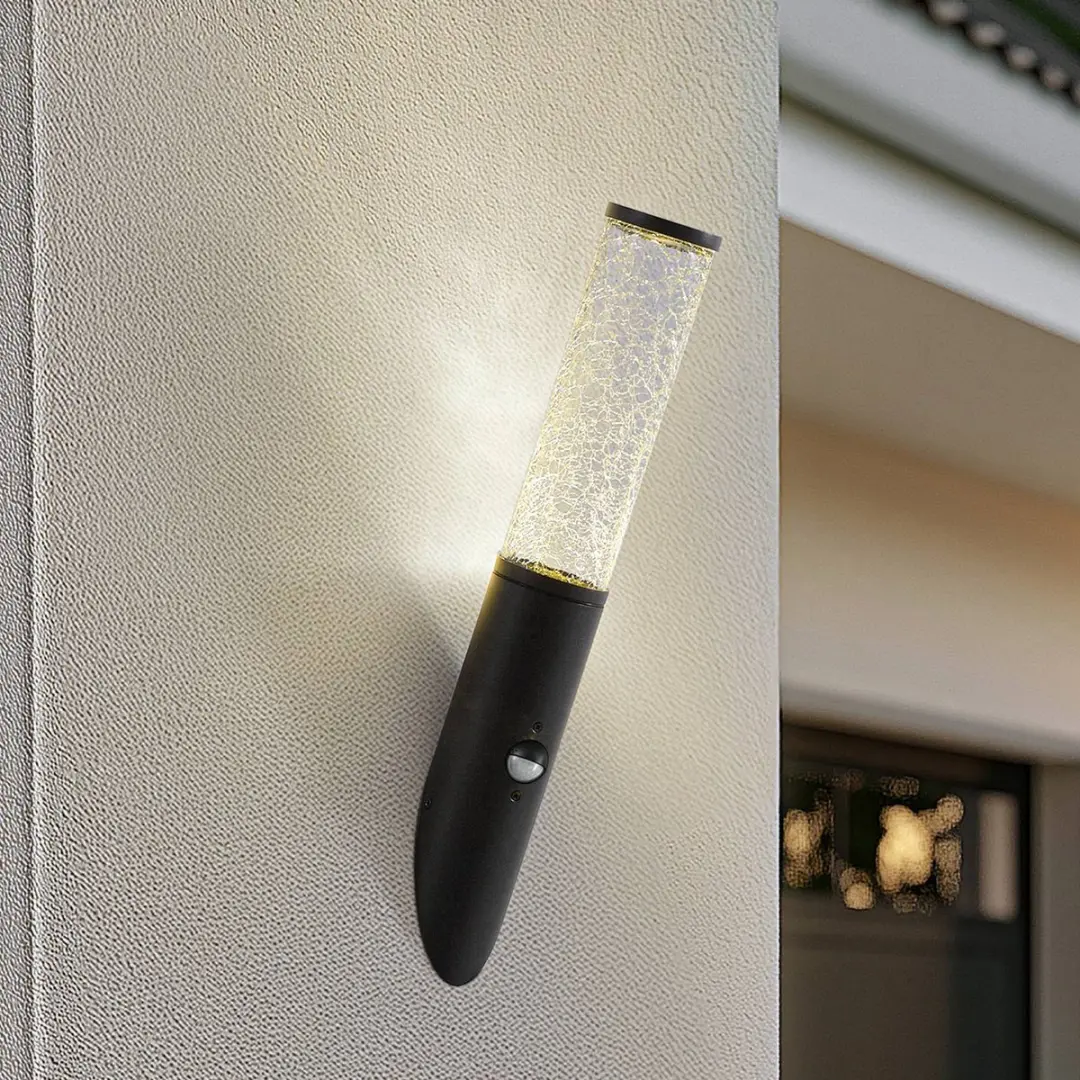 Lindby Wandlamp Buiten 1 Licht GU10 - Zwart/Transparant