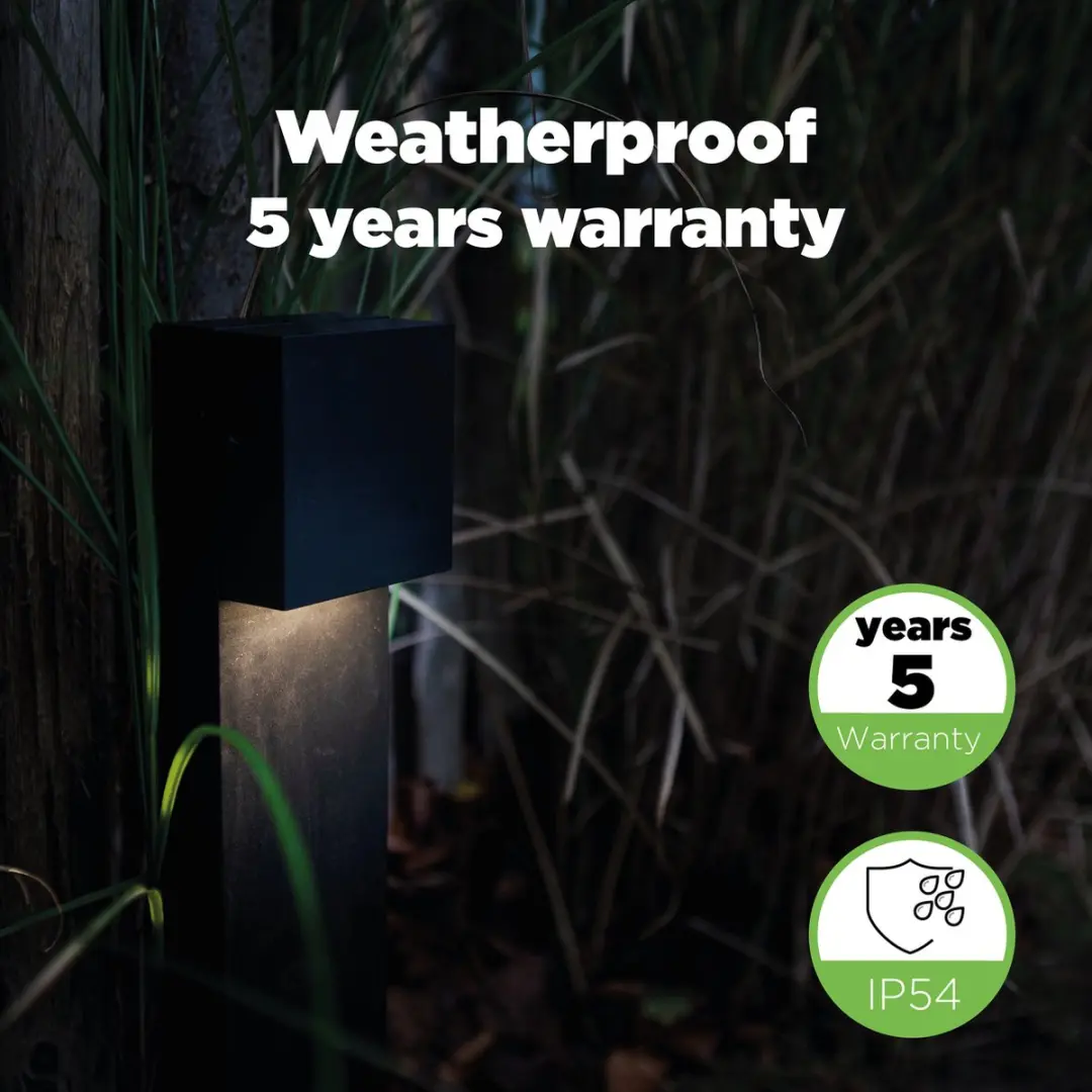 Lutec Gemini XF LED Tuinpaal 750Lm - Mat Zwart - afbeelding 6 van 6