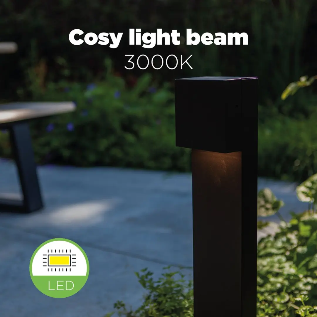 Lutec Gemini XF LED Tuinpaal 750Lm - Mat Zwart