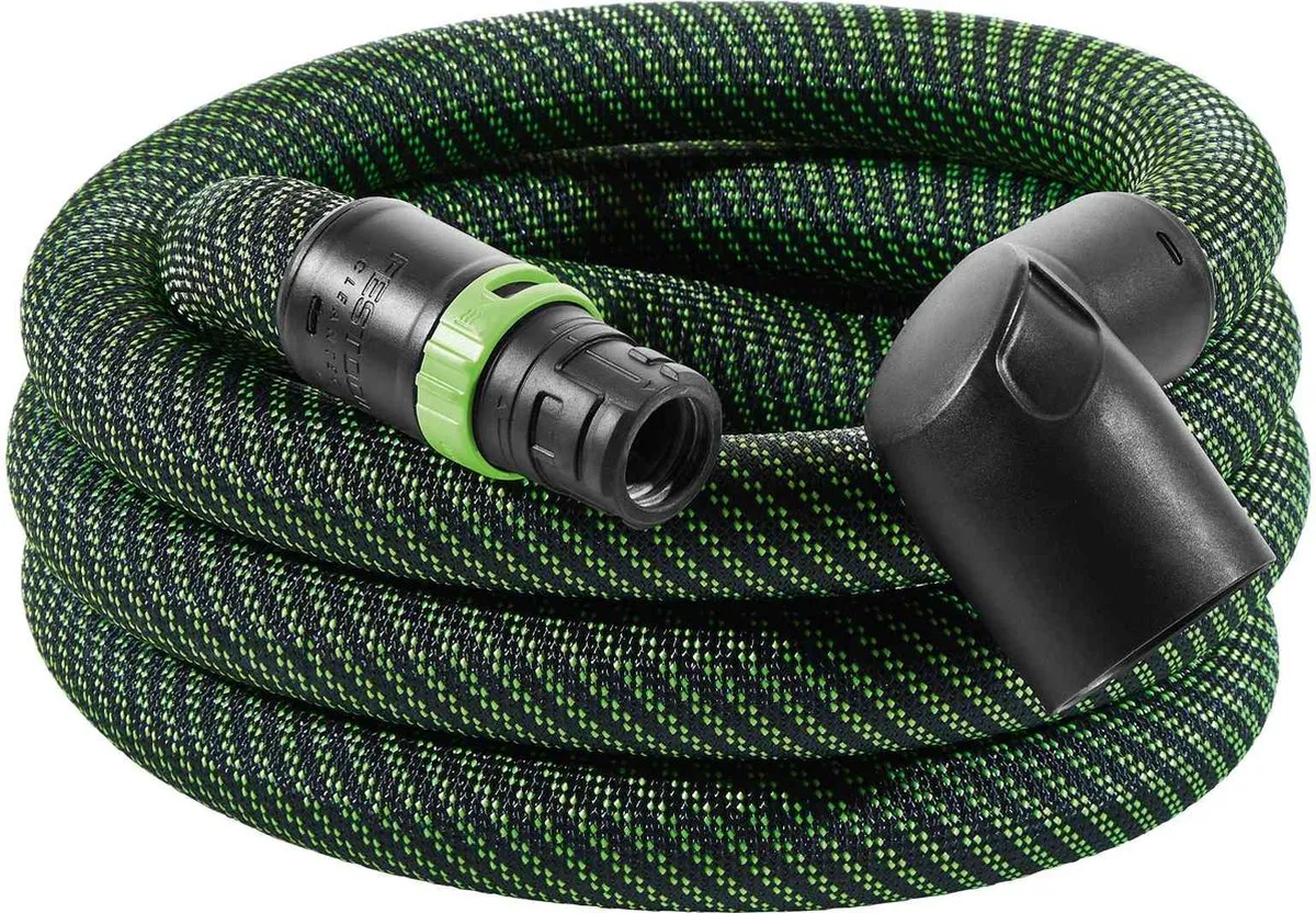 Festool D 27x3m-AS-90° CT Afzuigslang 577160 - Zwart/Groen