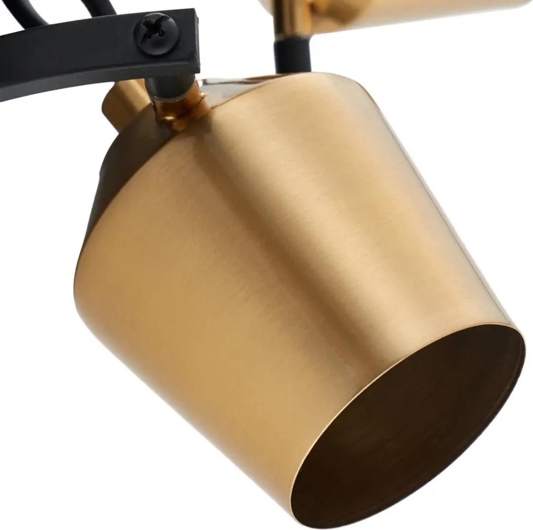 Lindby Buitenspot 3-lichts GU10 - 10W - Ø7,5cm - Zwart/Goud