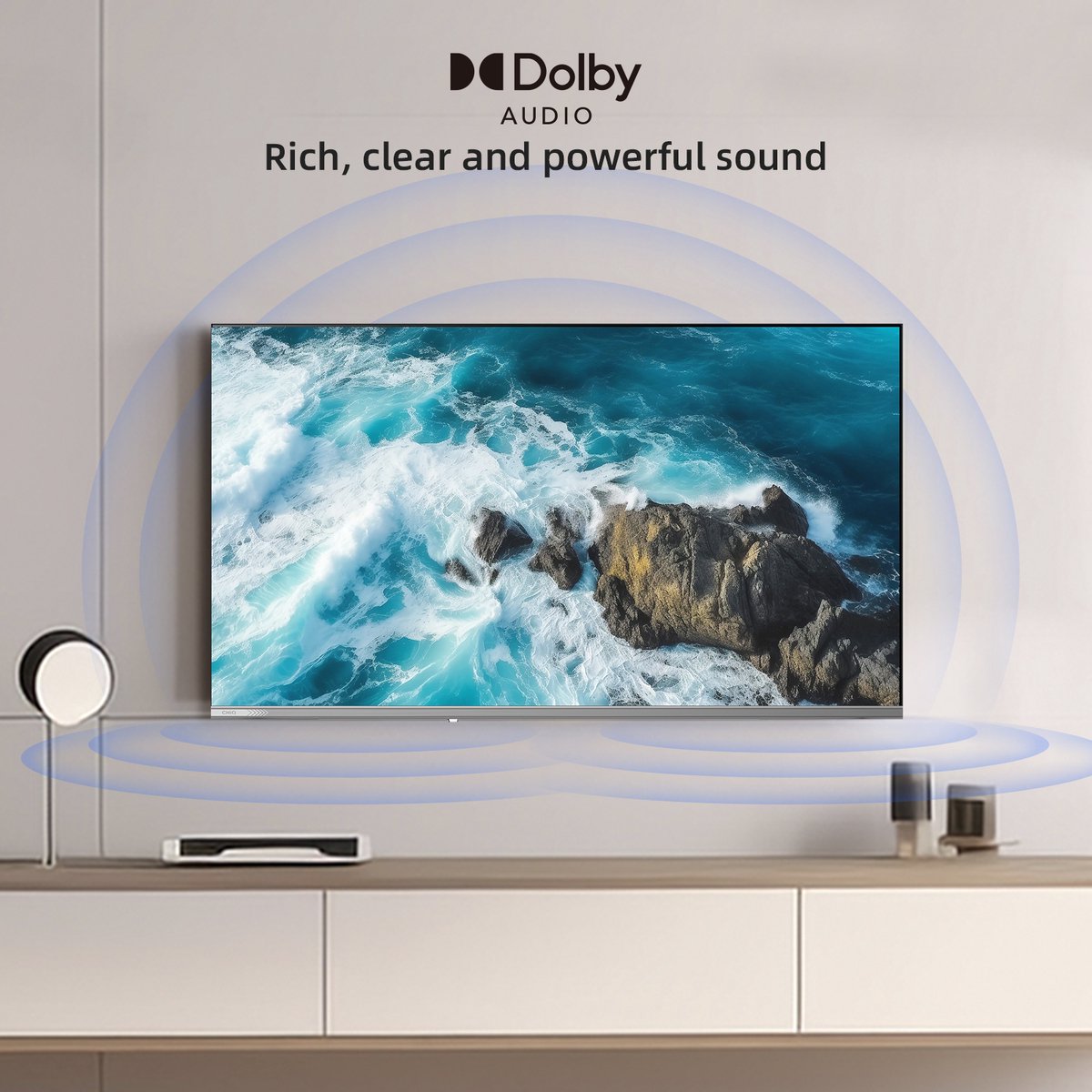 CHiQ L40M10V - Smart TV 40 Inch - LED Google TV - FHD 1080P - Randloos Metal Design - Dolby Audio - 2025 Nieuw