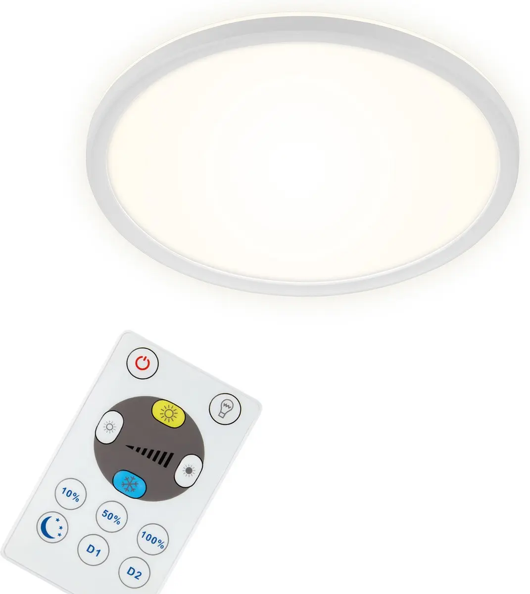 Briloner Slim LED Plafondlamp 2400lm Wit