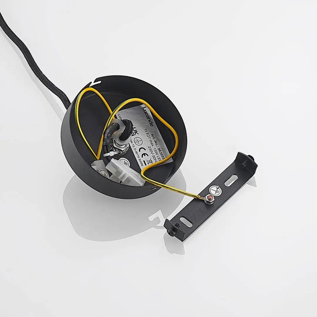 Lucande Hanglamp 1 Licht E27 - Zwart/Goud