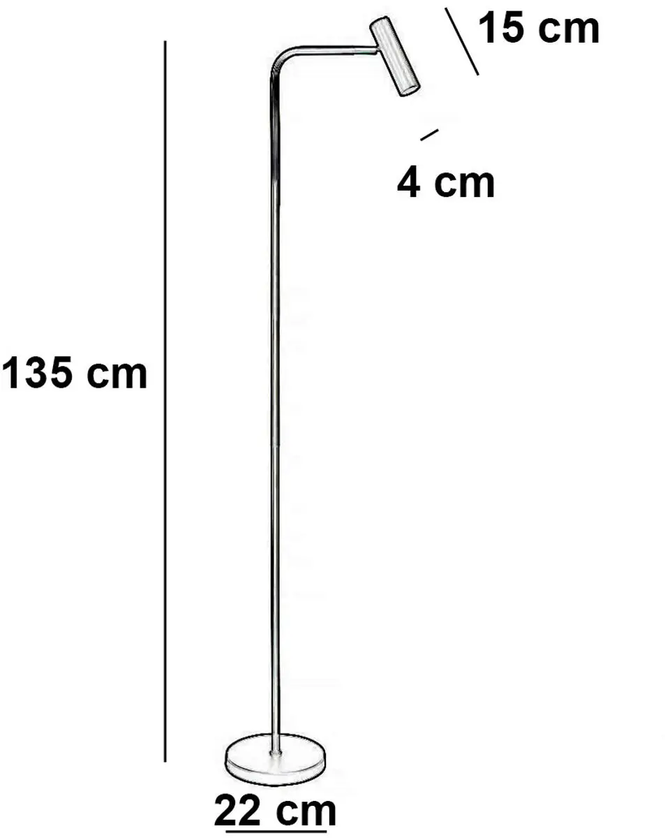 Freelight Undici Vloerlamp - 2 Lichtpunten 135cm - Zwart