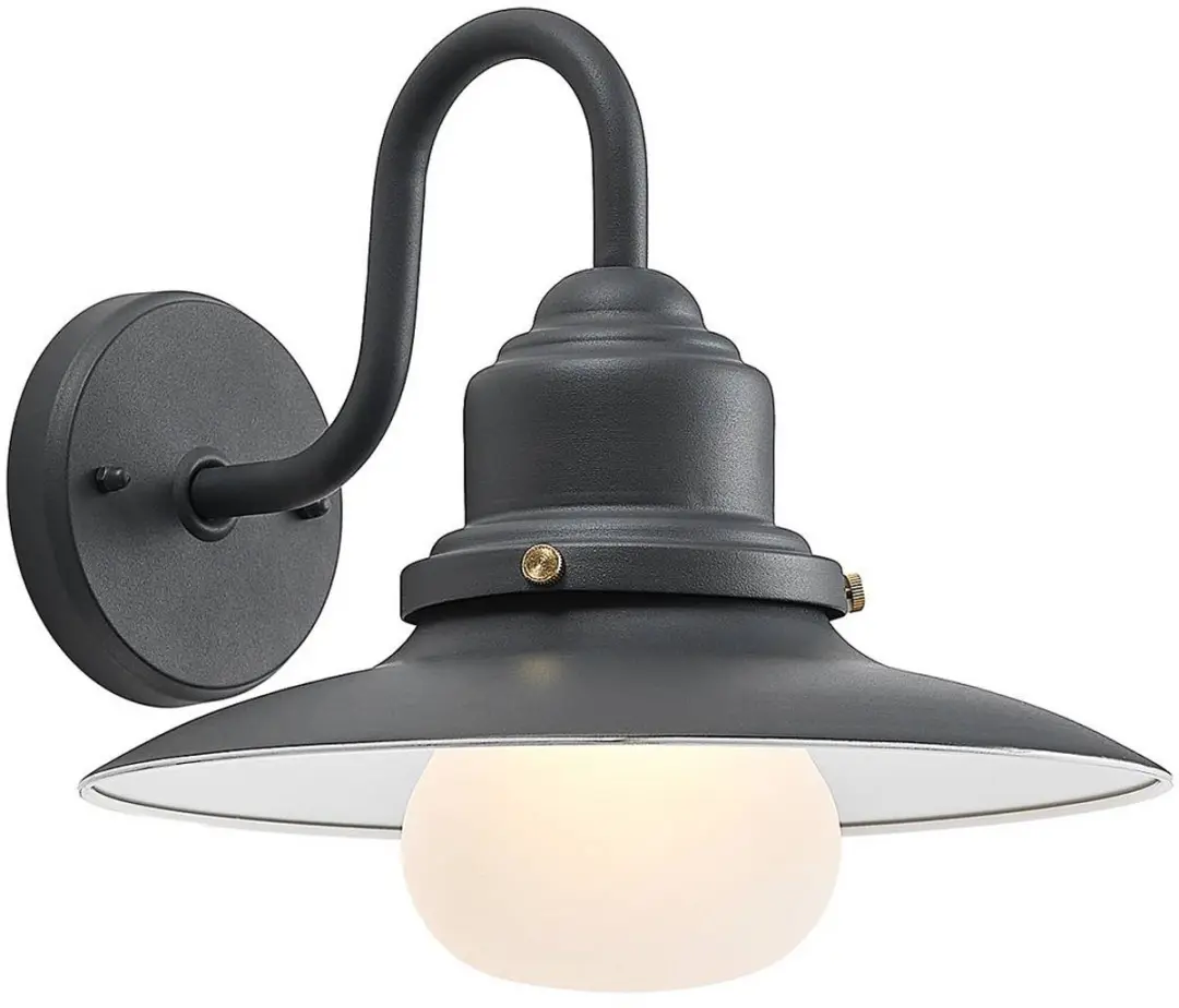 Lindby Wandlamp Buiten 1 Licht E27 - Donkergrijs