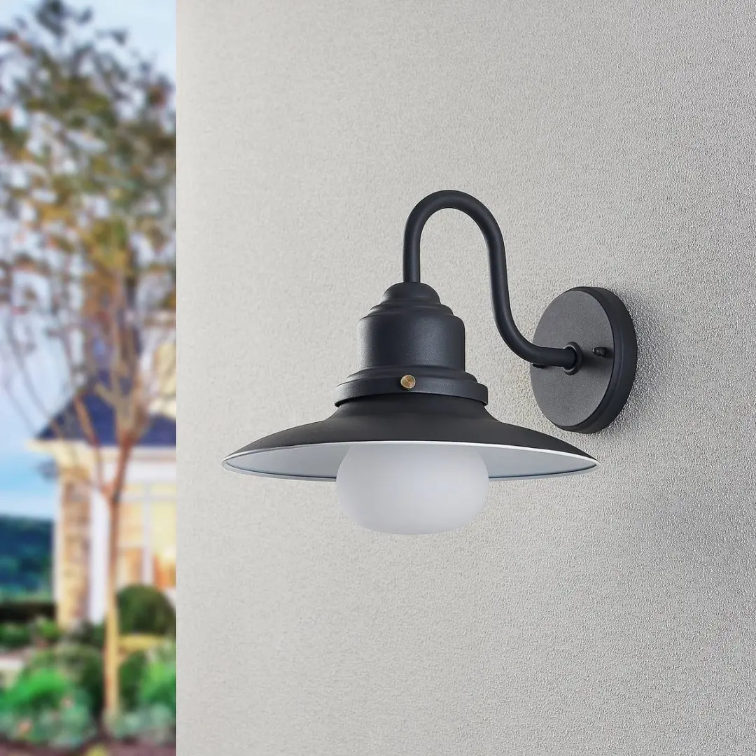 Lindby Wandlamp Buiten 1 Licht E27 - Donkergrijs