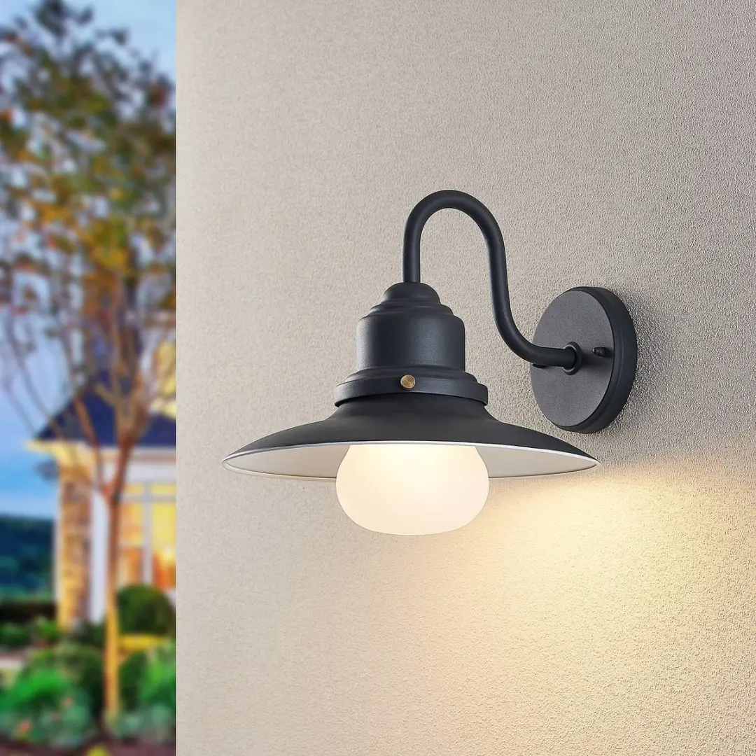 Lindby Wandlamp Buiten 1 Licht E27 - Donkergrijs