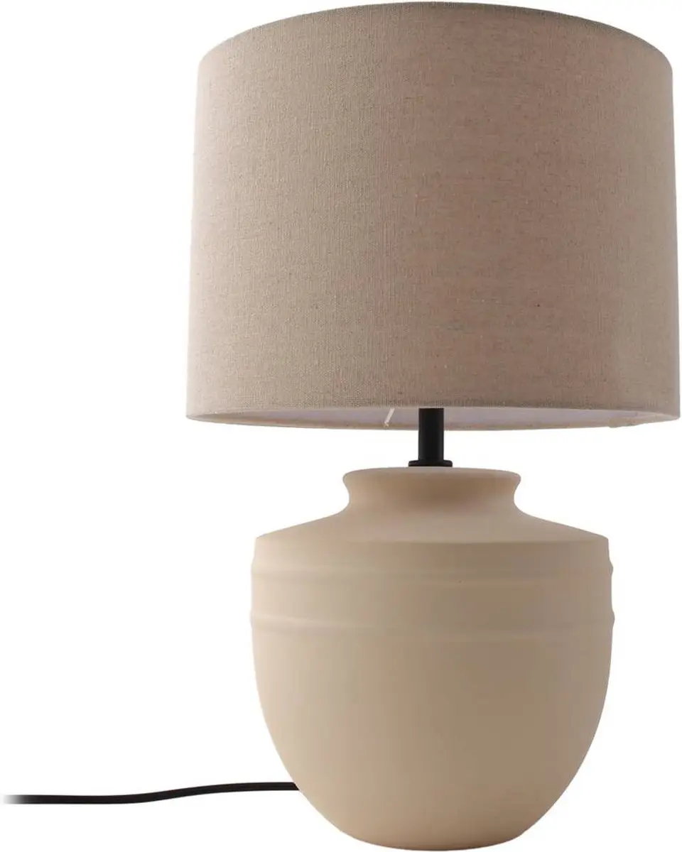 Lindby Tafellamp Keramiek 1 Licht E27 - 45,5 cm - Beige
