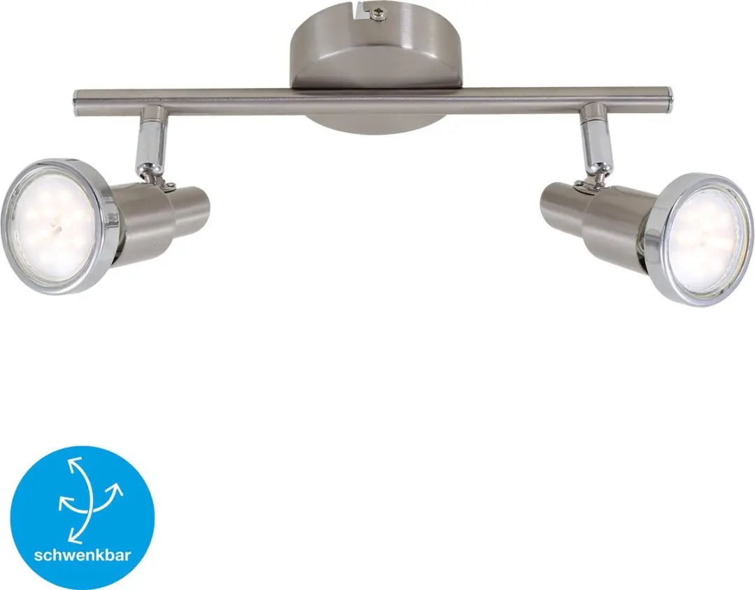 Briloner COOL Plafondlamp 2x3000K GU10 - Mat nikkel