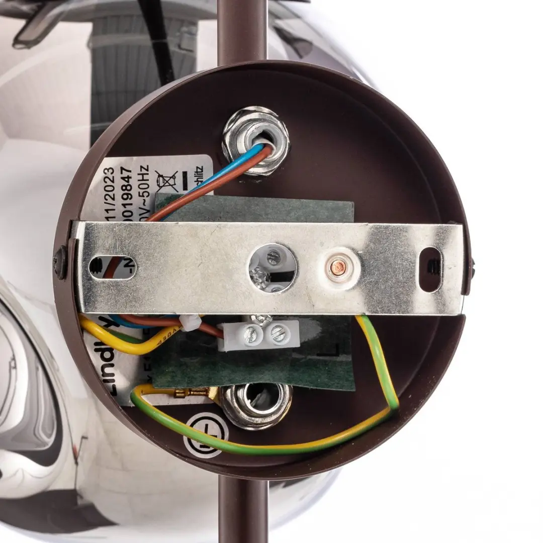 Lindby Wandlamp 1 Licht E14 - Rookgrijs/Koffie