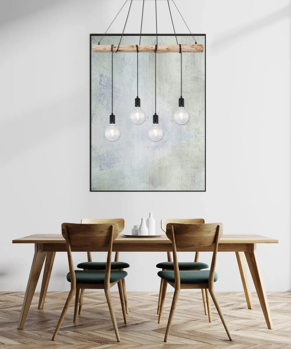 Globo Auston Hanglamp 4x E27 - Zwart