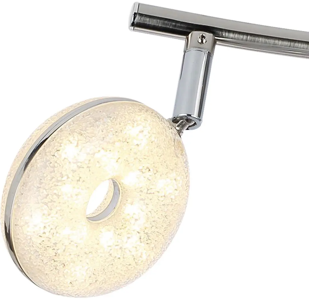 Globo LED Spotstrip 4x6W 475Lm Warm Wit - 70x18,5cm Zilver