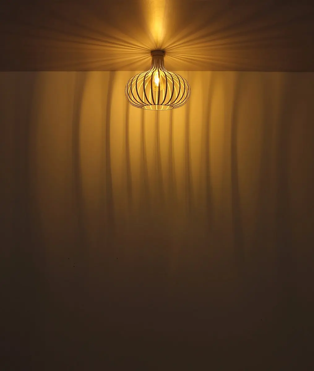 Globo Mateo Plafondlamp - Ø40cm - Crème - E27