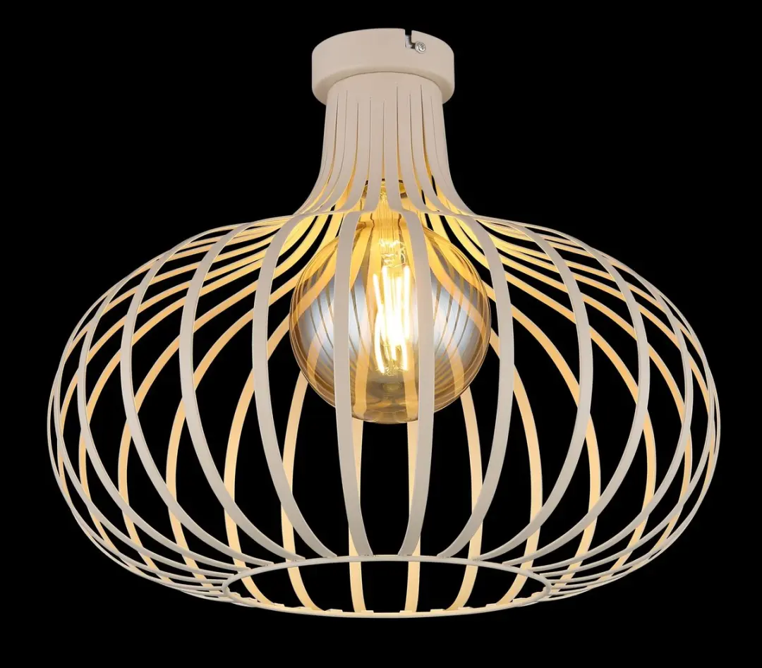 Globo Mateo Plafondlamp - Ø40cm - Crème - E27