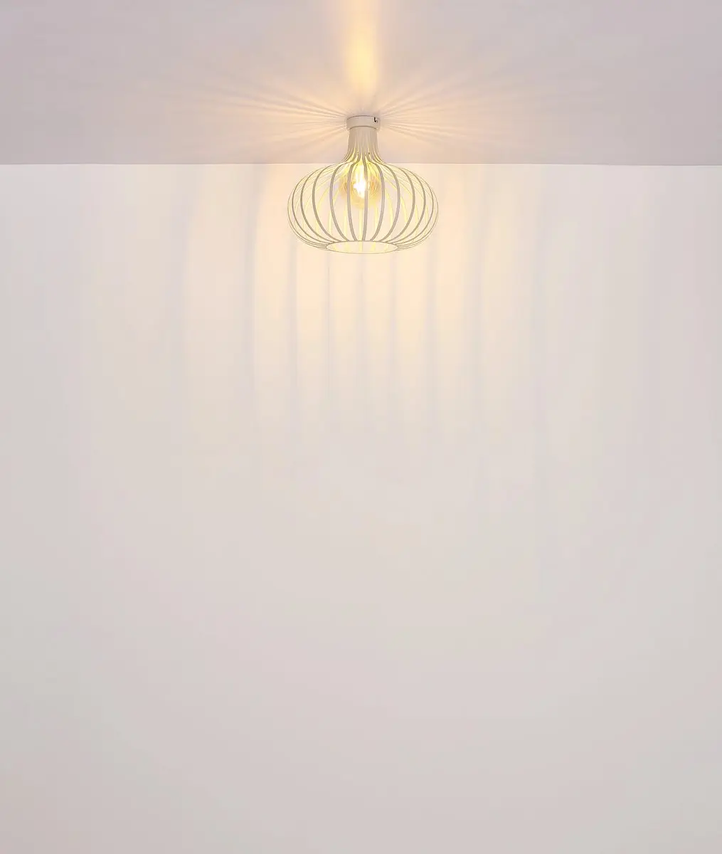 Globo Mateo Plafondlamp - Ø40cm - Crème - E27