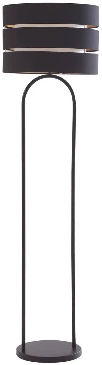 Lindby Vloerlamp 1 Licht E27 - 146cm - Zwart/Goud