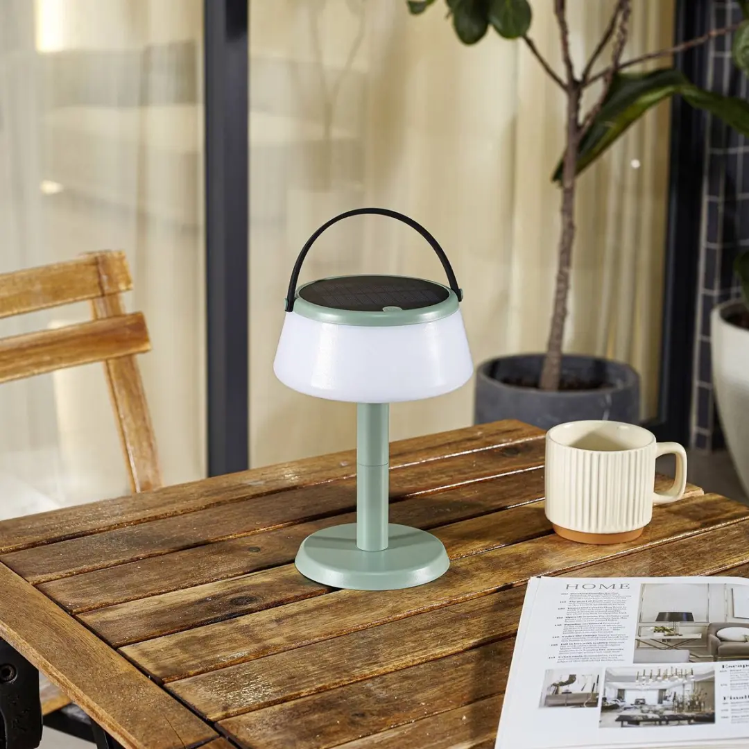 Lindby Terraslamp Groen/Wit - 1 Lichtpunt - Ø14,2cm