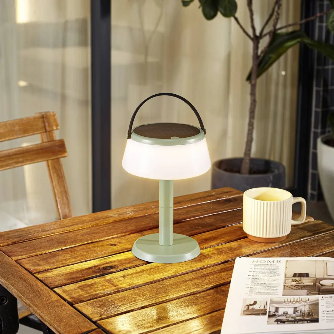 Lindby Terraslamp Groen/Wit - 1 Lichtpunt - Ø14,2cm