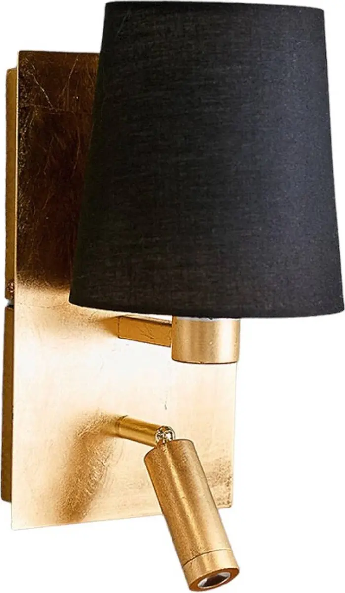 Lindby Wandlamp E14 1 Licht - Zwart/Goud