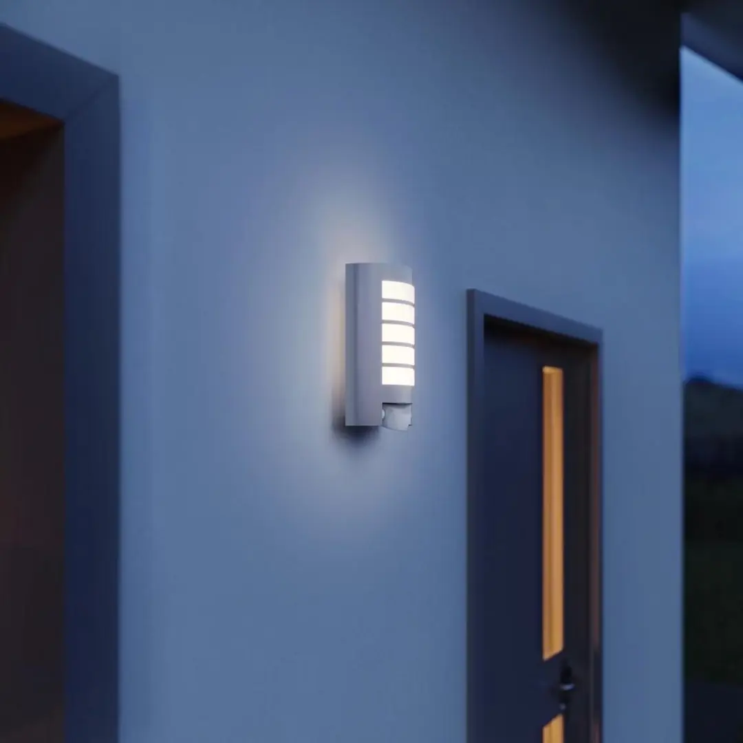 Steinel L12 Design LED Buitenlamp Bewegingsmelder E27 - Zilver