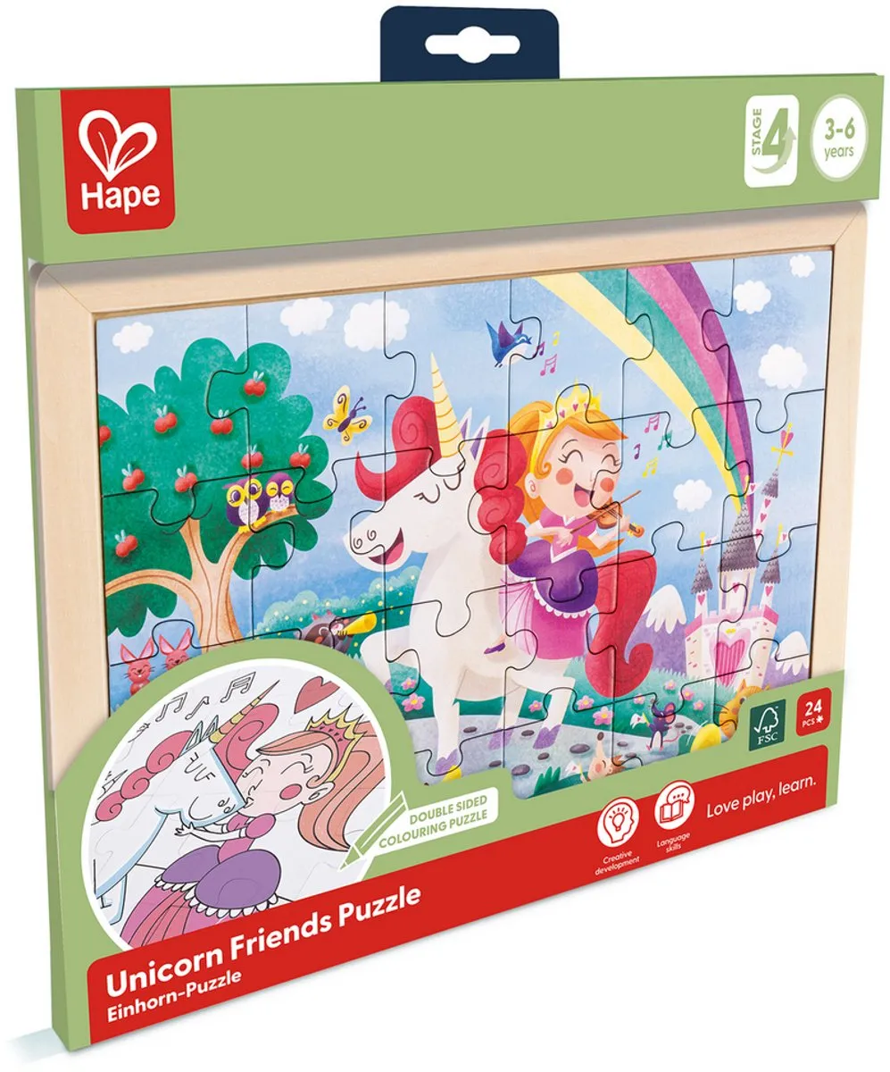 Hape Eenhoorn Vrienden Puzzel 1000 Stuks - Multicolor - afbeelding 6 van 6
