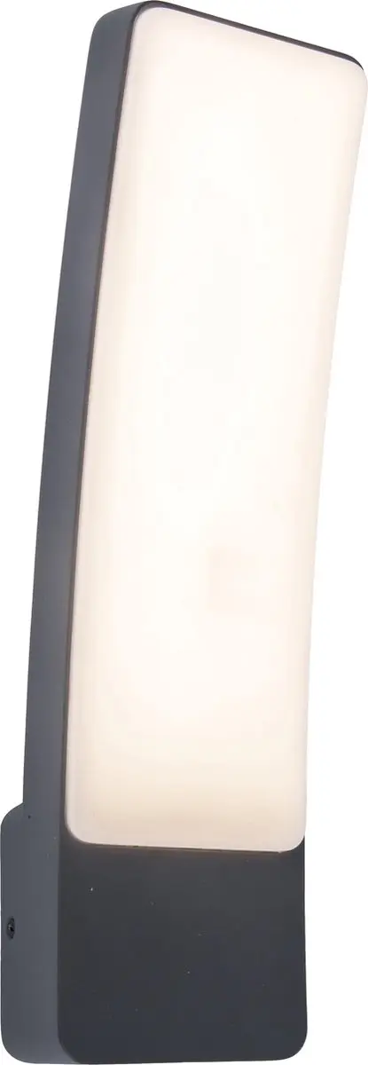 Lutec Kira Gebogen Wandlamp Buiten - 18W LED 1100 Lumen - Donkergrijs