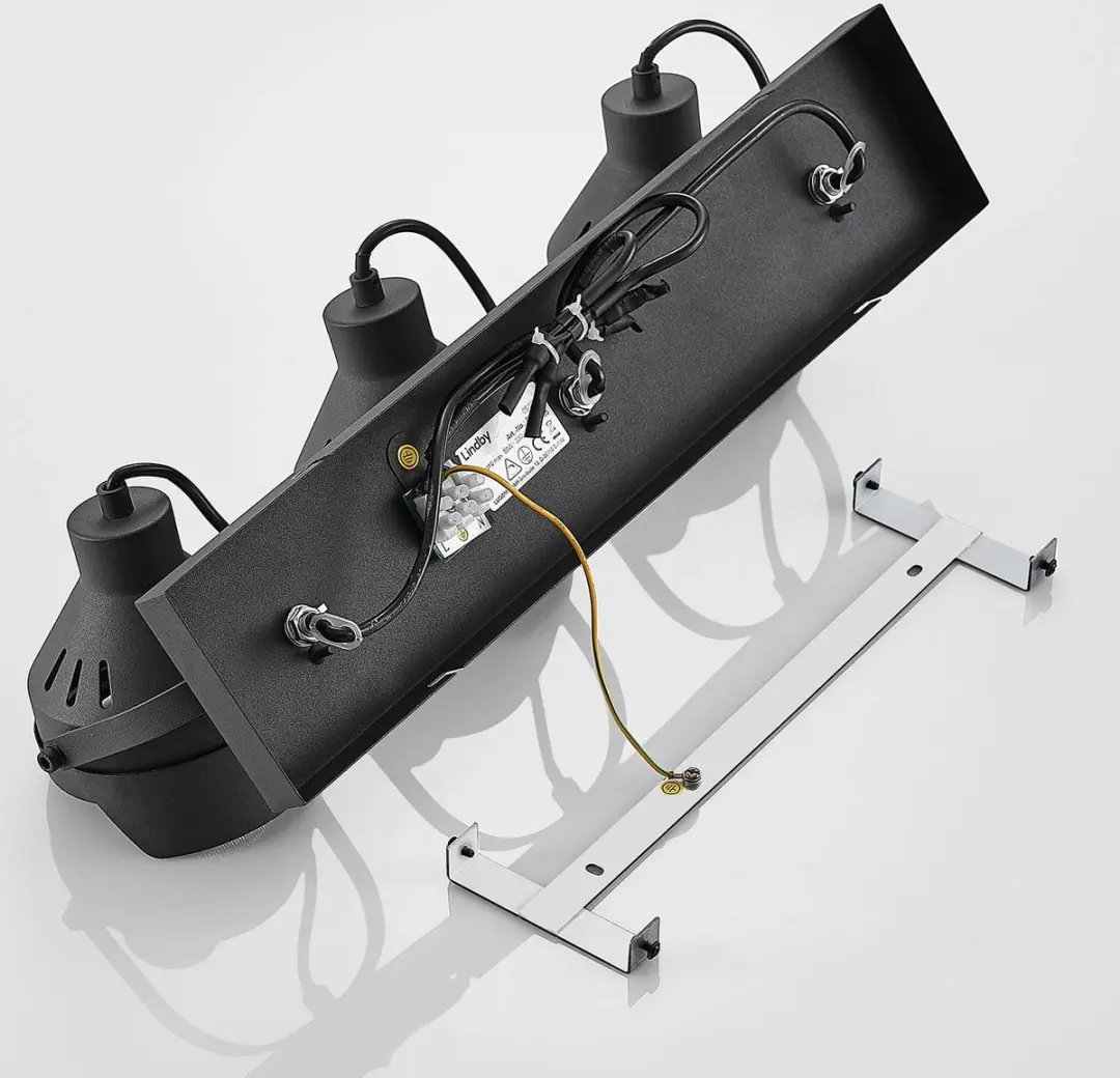 Lindby Buitenspot 3-lichts GU10 - Zwart