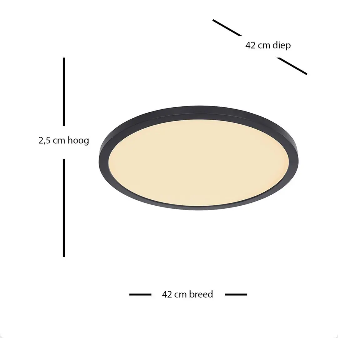 Globo Sapana Plafondlamp - Ø42cm - Zwart