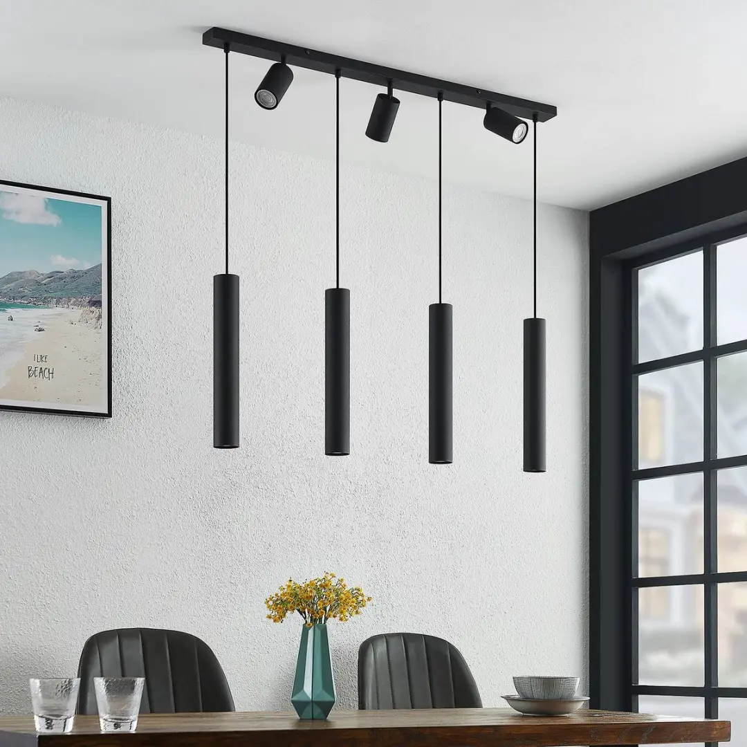Lindby Hanglamp 7x GU10 10W - Zandzwart