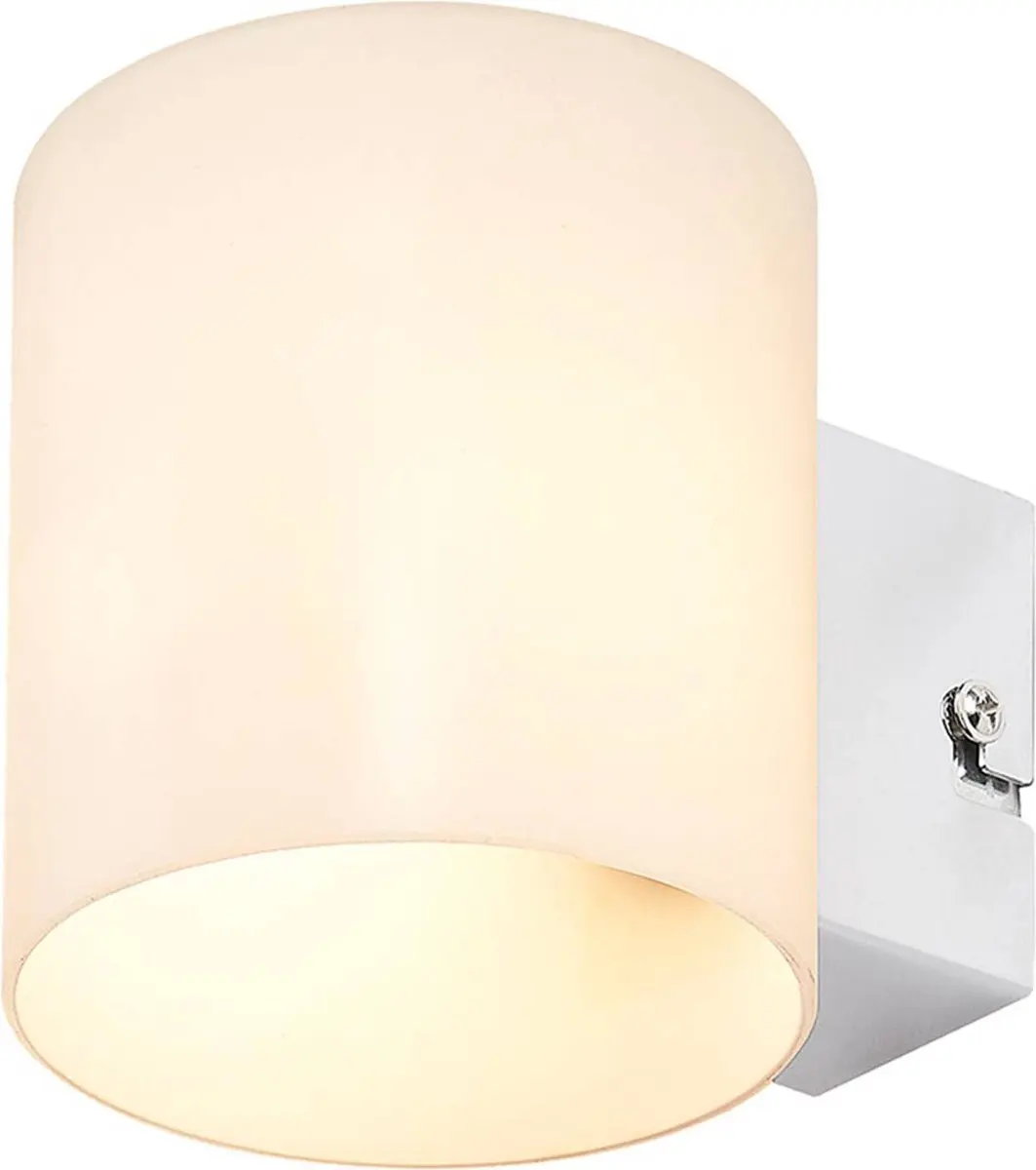 Lindby Wandlamp Glas Metaal 1 Licht G9 3000K - Wit/Chroom