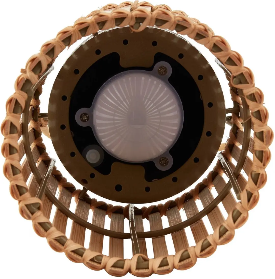 Lindby Solar Buitenverlichting Bamboe - 1 Lichtpunt - Ø12cm