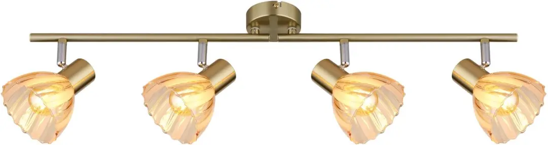Globo Zachery Opbouwspot E14 - 4 Stuks - Brons - Ø13cm