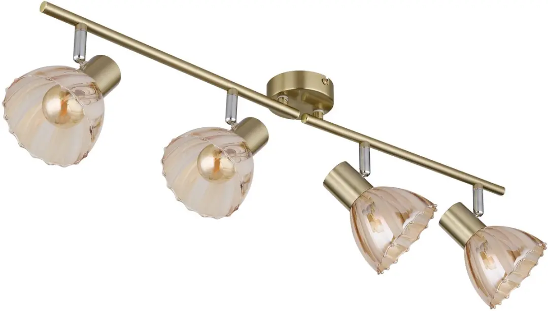 Globo Zachery Opbouwspot E14 - 4 Stuks - Brons - Ø13cm